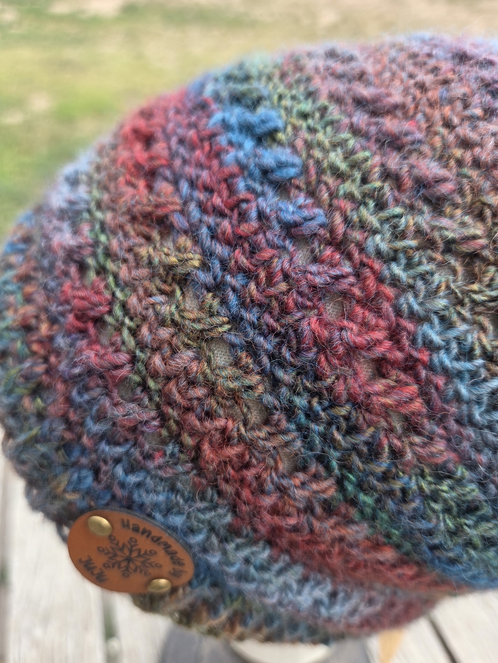 Artisan Handmade Lightweight Wool Blend Unisex Crochet "Cabin Fever" Beanie Hat - Picture 7 of 7